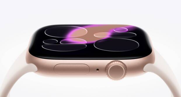 Apple Watch Series 11 GPS 42mm Jet Aluminium Case with Black Sport Band